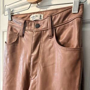 Abercrombie Vegan Leather 90s Straight Pant